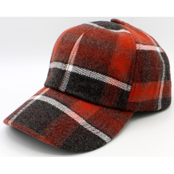 Wool Plaid Strapback Baseball Cap - Traclet