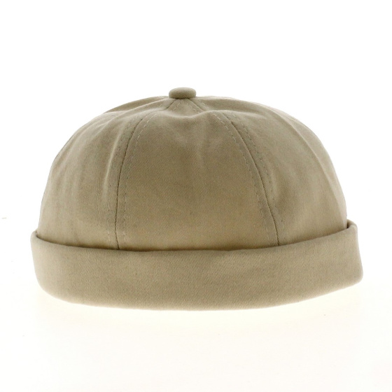 Beige cotton Miki cap UPF 50+