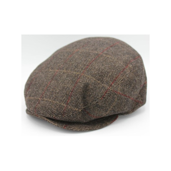 Brown Wool Piero Flat Cap - Traclet