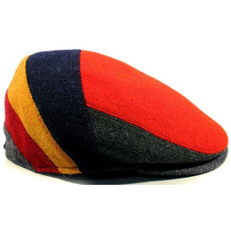 Velvo Patchwork Multicolor Wool Traclet Flat Cap