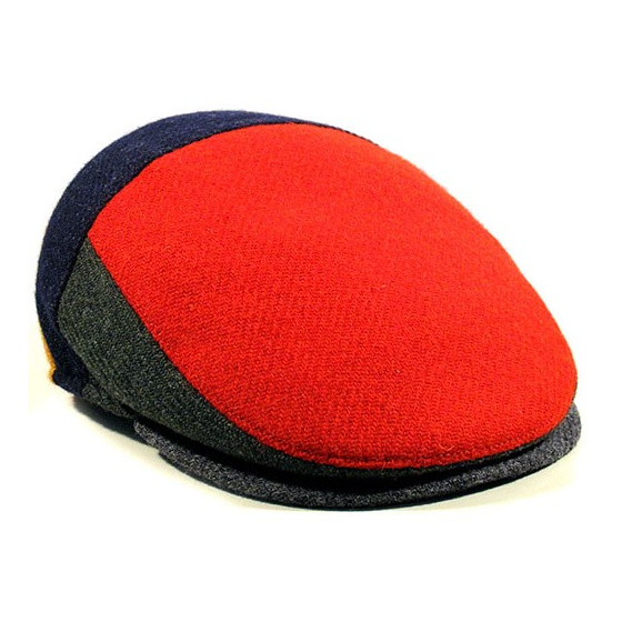 Casquette Plate Velvo Patchwork Multicolore Laine - Traclet