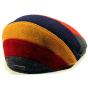 Velvo Patchwork Multicolor Wool Flat Cap - Traclet