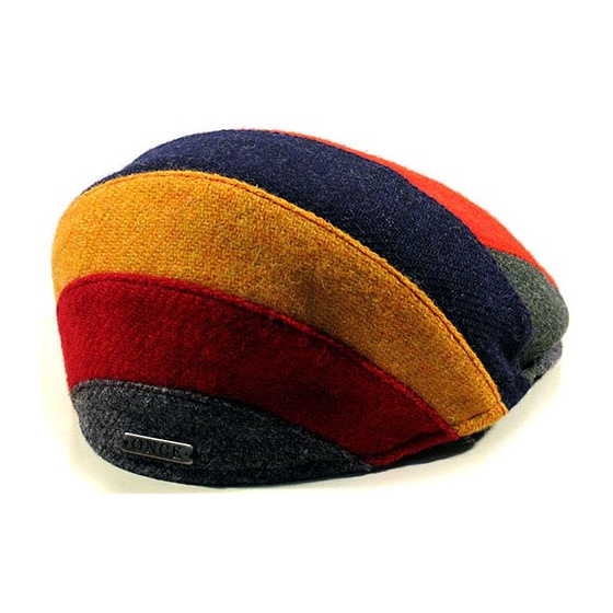 Casquette Plate Velvo Patchwork Multicolore Laine - Traclet