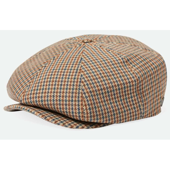 Brixton Brood Newsboy Plaid Cap - Sand