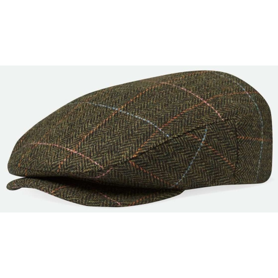 Brixton Hooligan Wool Olive Herringbone Cap