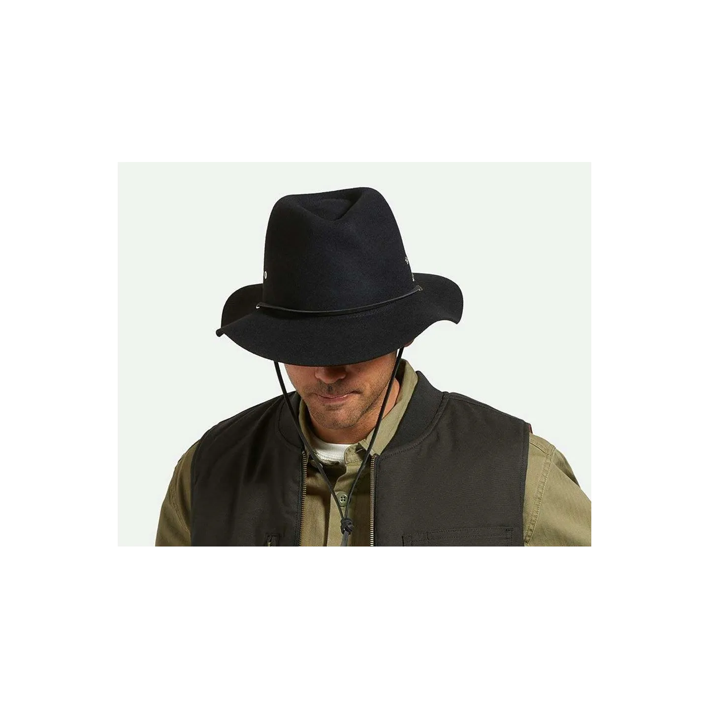 Chapeau Traveller Wesley Feutre GUARD Noir - Brixto  Reference : 20552| Chapellerie Traclet