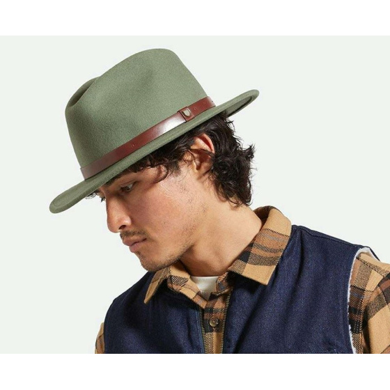 Messer Wool Felt Green Fedora Hat - Brixton