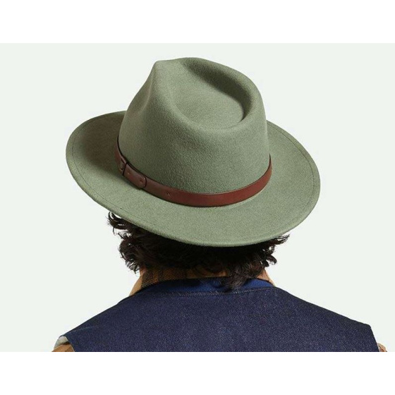 Messer Wool Felt Green Fedora Hat - Brixton