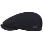 Navy Dylan Wool Flat Cap - Stetson