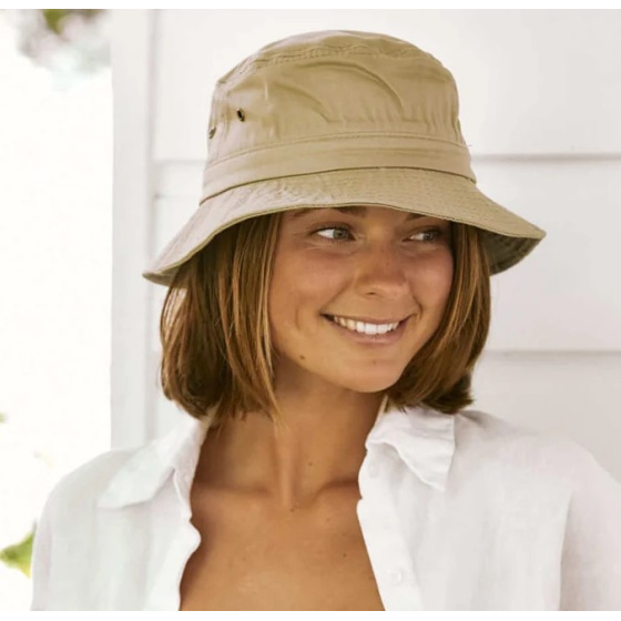 Beige Cotton Bucket Hat UPF 50+ - Conner Hats