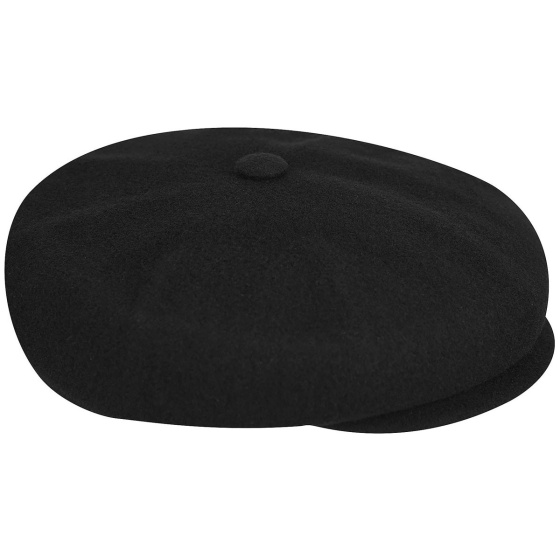 Hawker Wool Black Beret Cap - Kangol