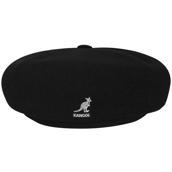 Hawker Wool Black Beret Cap - Kangol
