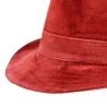 Chapeau trilby cuir rouge Reference : 1590 | Chapellerie Traclet