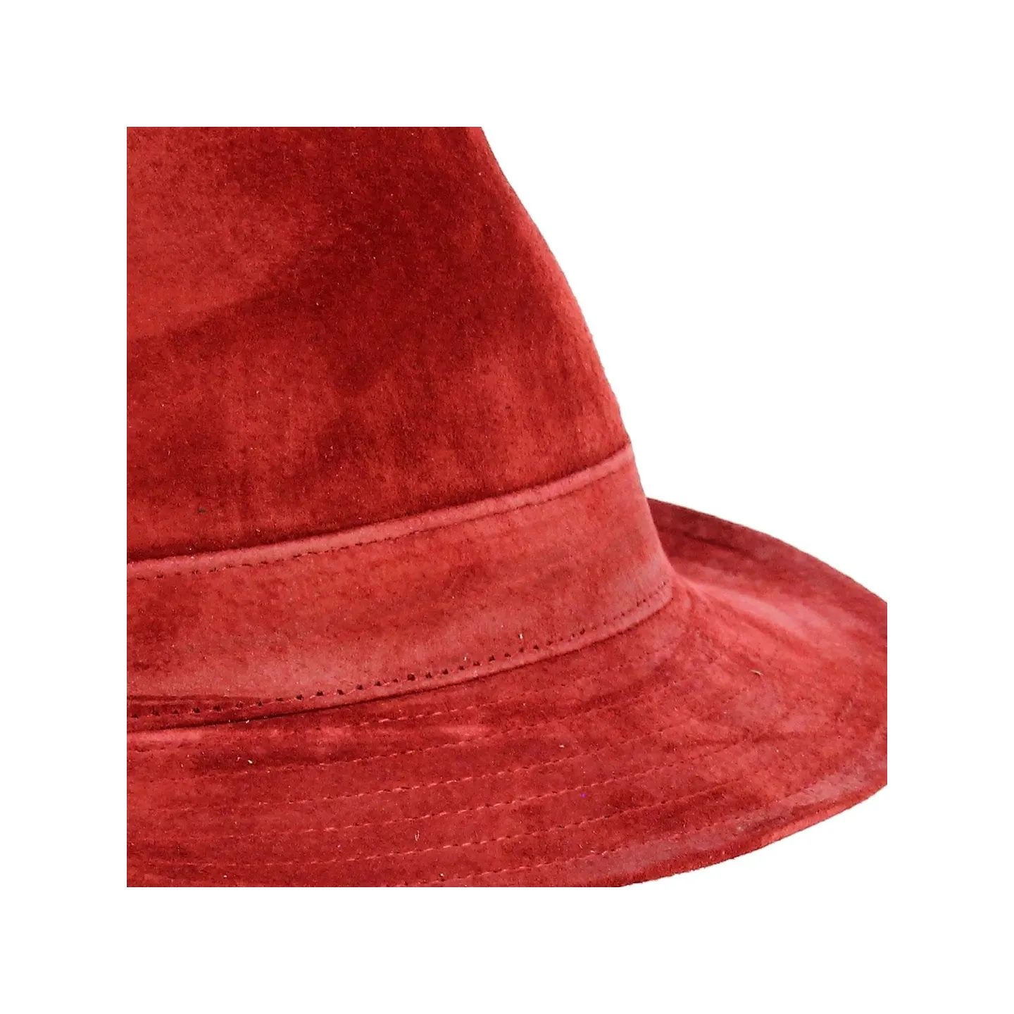 Chapeau trilby cuir rouge Reference : 1590 | Chapellerie Traclet
