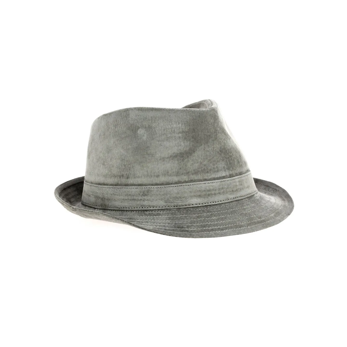 Chapeau Trilby cuir - Strike Bleu/Gris- Traclet  Reference : 9434 | Chapellerie Traclet