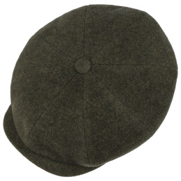 Olive Wool Hatteras Cap - Stetson