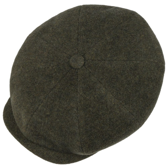 Olive Wool Hatteras Cap - Stetson