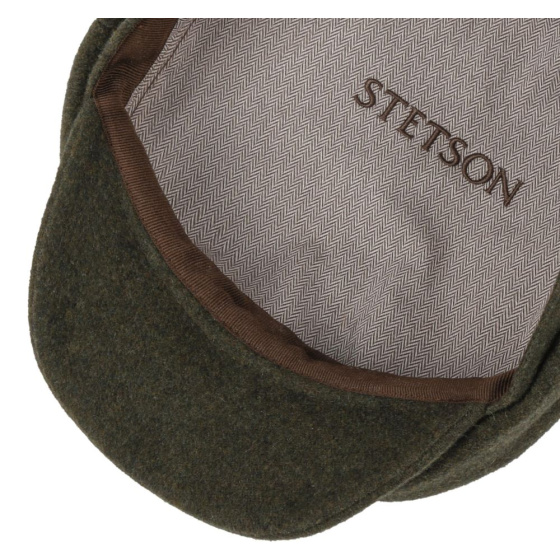 Olive Wool Hatteras Cap - Stetson