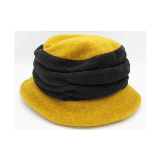 Chapeau Tavira Polaire Femme  Noir & Moutarde, - Traclet Chapeau Tavira Polaire Femme  Noir & Moutarde, - Traclet
