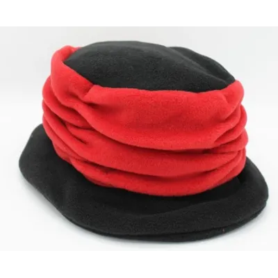 Chapeau Tavira Polaire Femme Noir & Rouge - Traclet