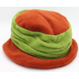 Women's Tavira Fleece Hat Orange & Green - Traclet