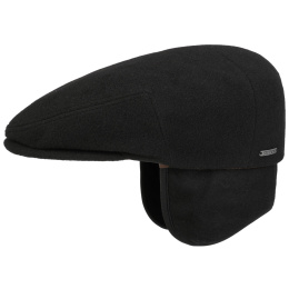 Stetson Black Kent Cap with Ear Flaps