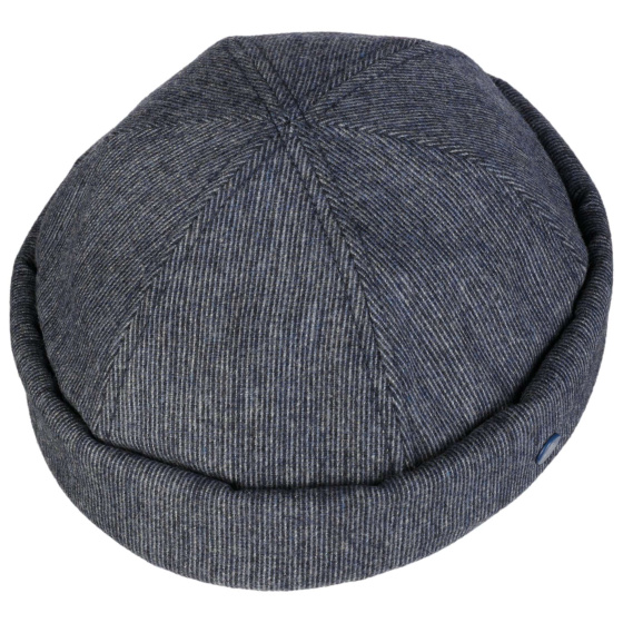 Bonnet Docker Rostock Coton Marinière Gris - Hammaburg Bonnet Docker Rostock Coton Marinière Gris - Hammaburg