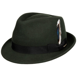 Stetson Champlin Trilby Hat Olive Felt