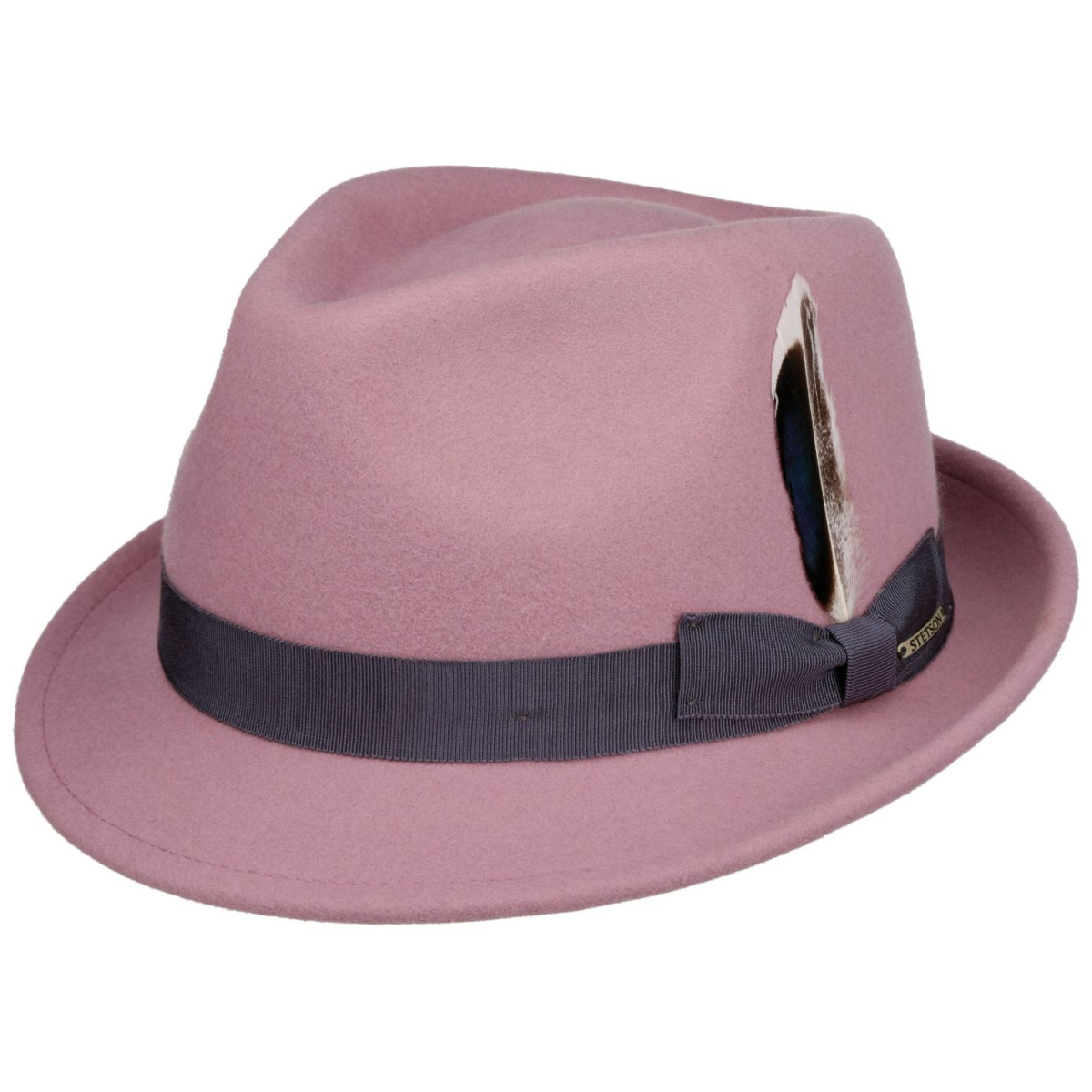 Champlin Pink Felt Trilby Hat - Stetson Reference : 20628| Chapellerie ...