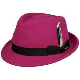 Stetson Champlin Fuchsia Felt Trilby Hat