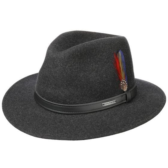 Powell Woolfelt Anthracite Hat - Stetson