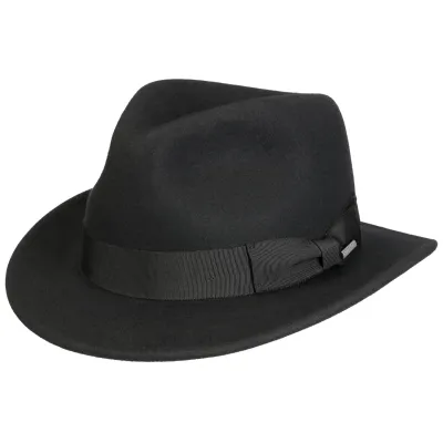 Louisville Wool & Cashmere Black Traveler Hat - Stetson Reference: 20632| Traclet Hatters