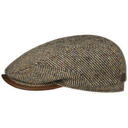 San Diego Flat Cap Virgin Wool Brown & Beige - Stetson