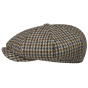 Irish Cap Houndstooth Harris Tweed Beige - Stetson