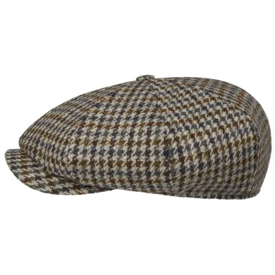 Irish Cap Houndstooth Harris Tweed Beige - Stetson Reference: 20636| Chapellerie Traclet