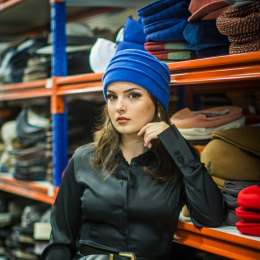 Colette blue fleece hat - Traclet