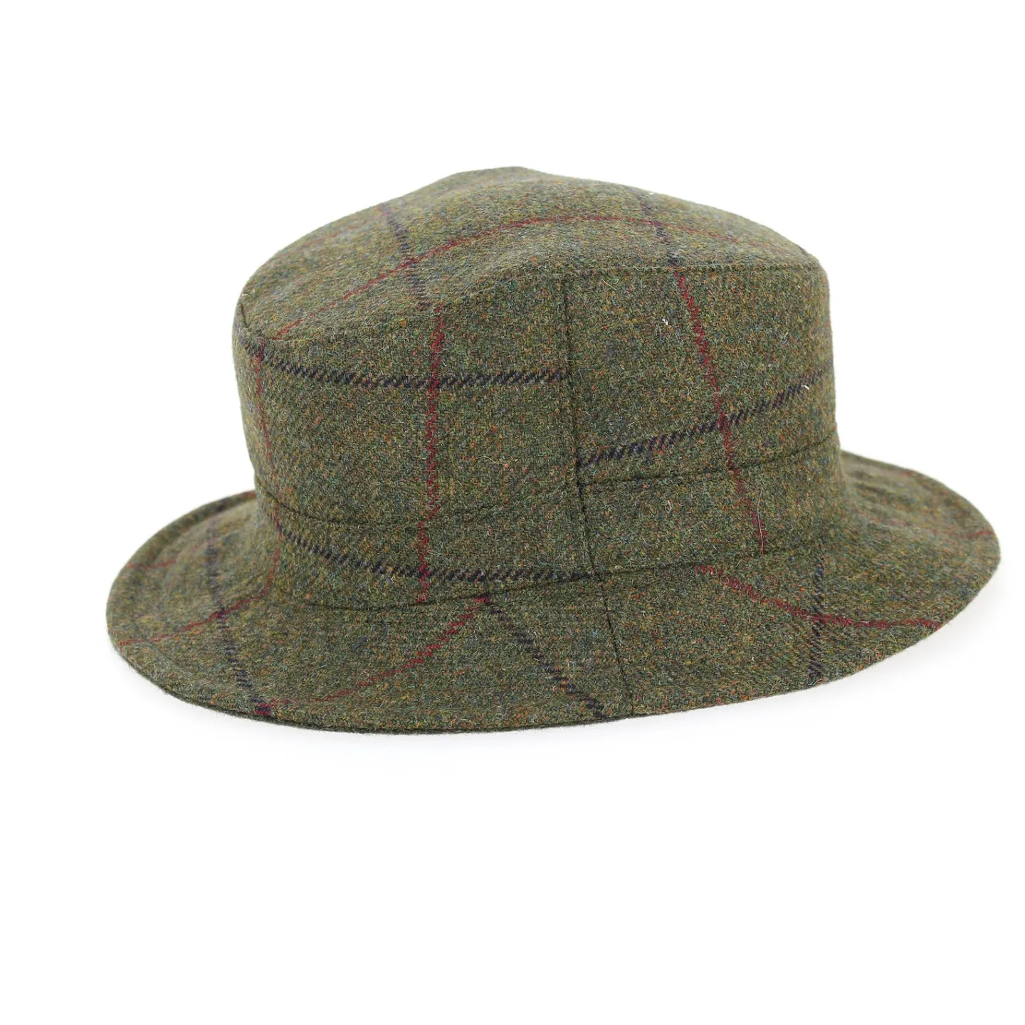 Chapeau Bob Keaton Carreaux Kaki Laine - City Sport Reference : 20651| Chapellerie Traclet