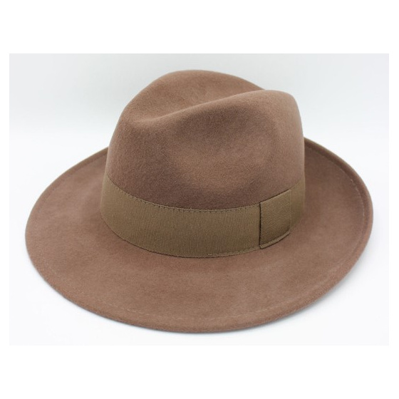 Fedora Hat San Salvo Wool Felt Beige - Traclet