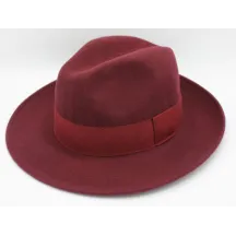 Chapeau Fedora Feutre Laine Vanador Bordeaux - Traclet