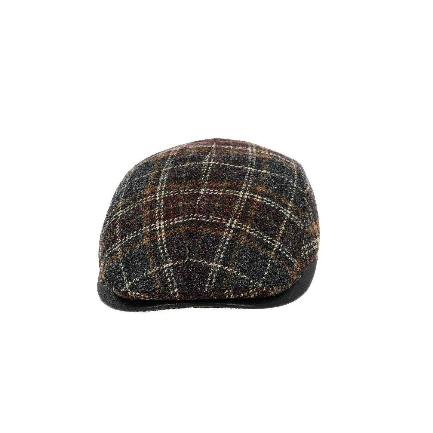 Xavier Checkered Wool Rounded Cap - Gottmann ref 20657 traclet hat shop