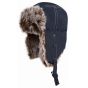 Chapka Sherpa Fausse Fourrure Marine - Traclet
