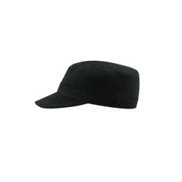 Wool Cuban Cap with Ear Flaps Anthracite - Mjm