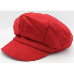 Red Wool Newsboy Cap Tania - Traclet