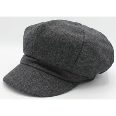 Tania Newsboy Cap in Anthracite wool - Traclet Reference: 20683| Traclet Hatters