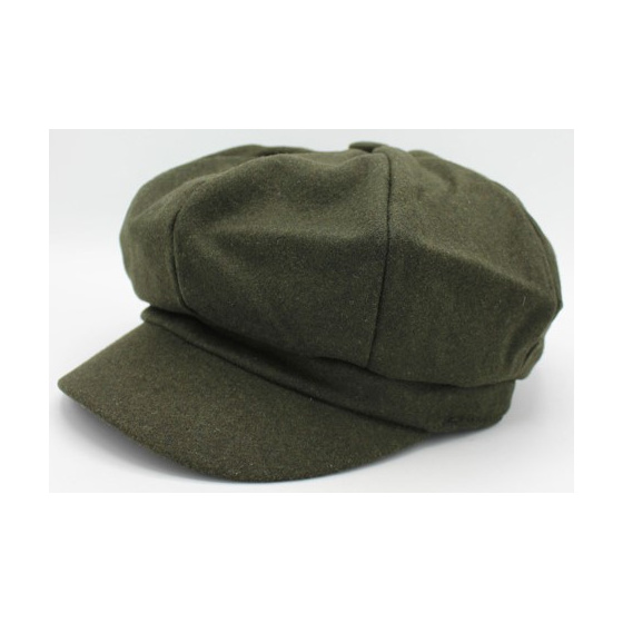 Casquette Gavroche Tania laine Olive - Traclet