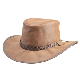 Chapeau Traveller Crusher Bomber Cuir Cuivre - American Hat Makers