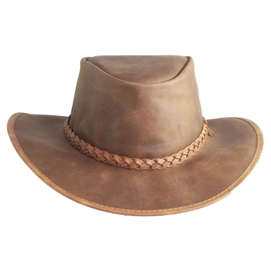 Chapeau Traveller Crusher Bomber Cuir Cuivre - American Hat Makers
