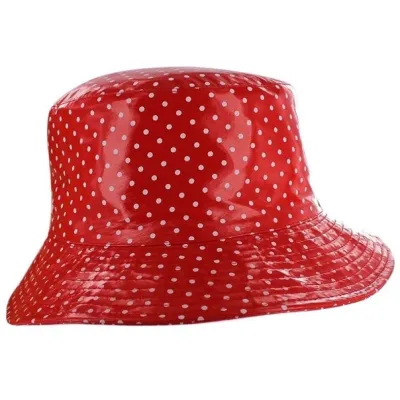 Red Polka Dot Amenie Rain Hat - Traclet Reference: 20700| Traclet Hatters