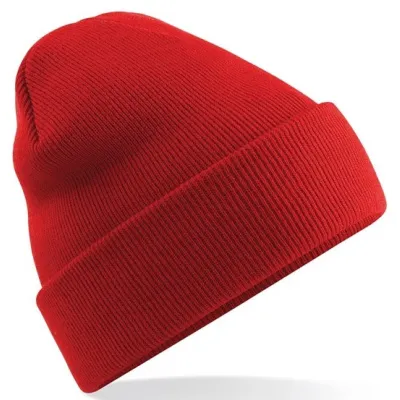 Long Acrylic Beanie Hermes Red - Beechfield Reference: 20718| Chapellerie Traclet