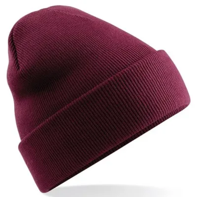 Burgundy Long Acrylic Beanie - Beechfield Reference: 20721| Chapellerie Traclet